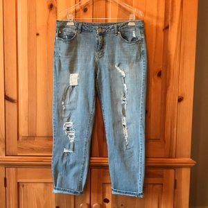 Boyfriend Light Wash Distressed Jeans